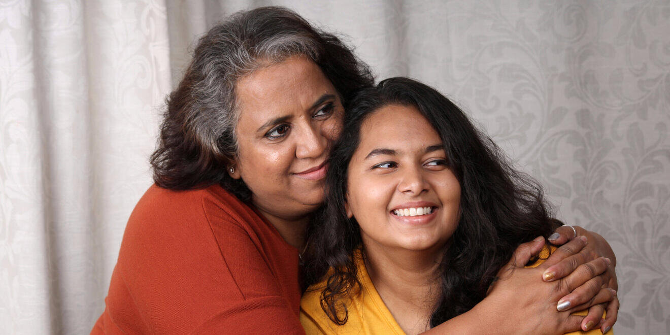 a woman with her daughter