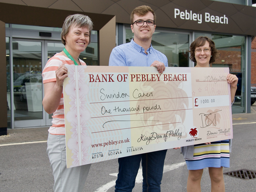 Pebley Beach helps Swindon Carers Centre raise £1,588 for Carers Week!